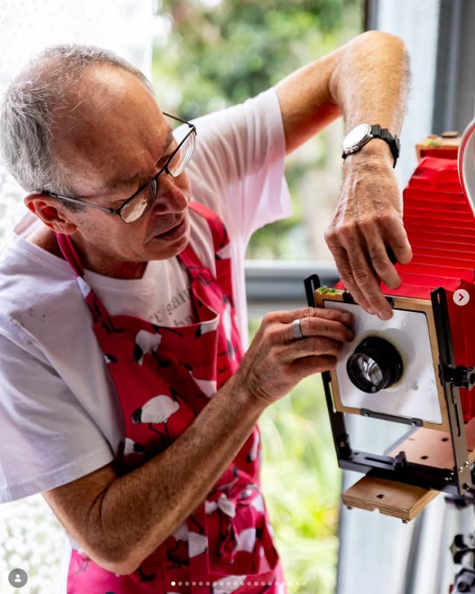 Raoul working with the wet-plate collodion camera
